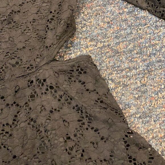 Black Lace Overlay Sexy Skater Dress sz. S - Picture 4 of 6